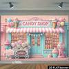 Двумерный фон «Сладкие угощения» для фотосессии на вечеринке в стиле конфет