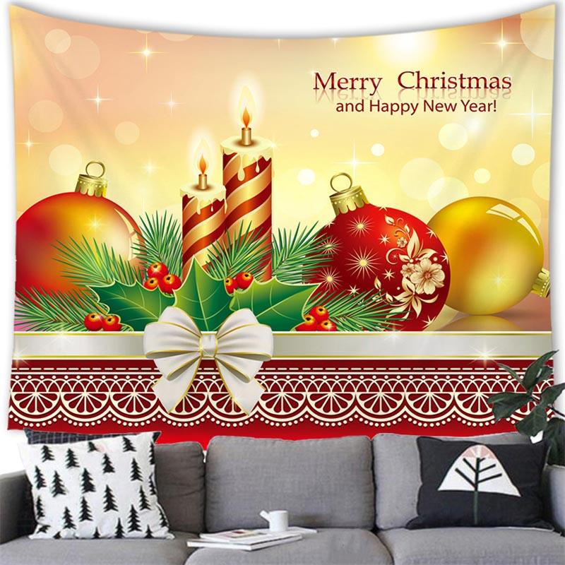 Рождественские шары с принтом, украшение, гобелен, домашний декор, гобелен, Рождественская комната, гостиная, Настенный декор, фон Tapisserie de Noël