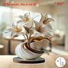 2D Flat Decorative Acrylic Vase and Lily Shaped Decorative Pieces for Bedroom Living Room Office | Cafe Wedding Memorial Birthday Easter