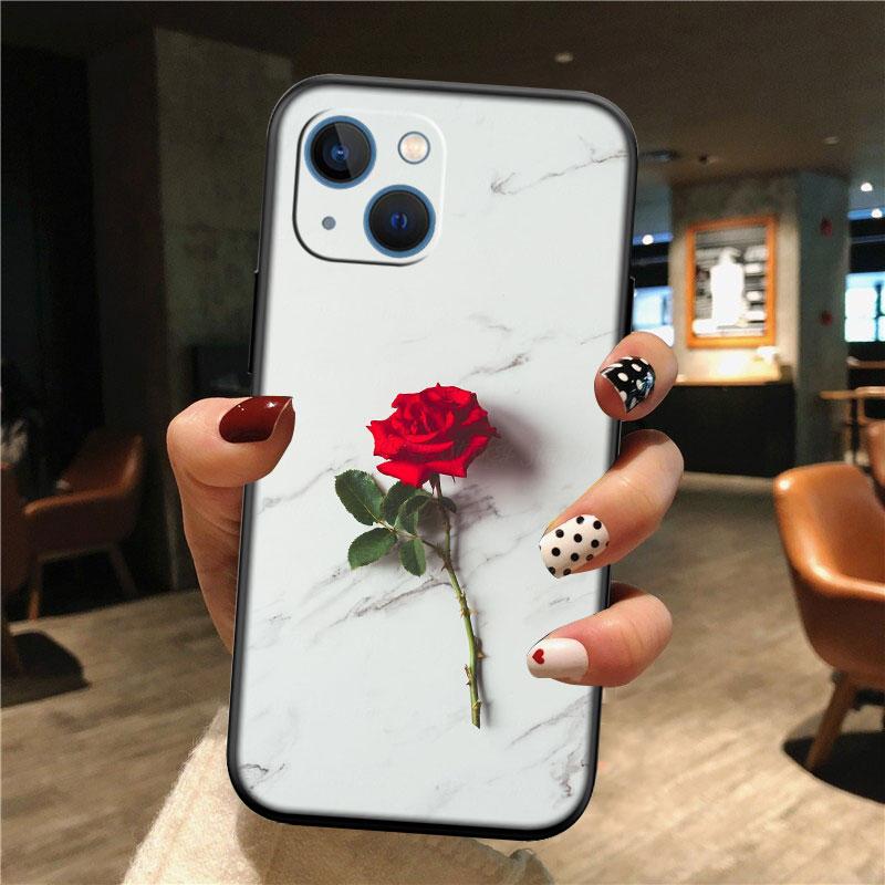 Red Rose Marble New High-End Shell Phone Case for Redmi Note 10 11 12 Pro Max 10S 10C 10T 11A 11S 12S 12C