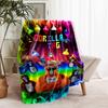 1pc Blanket Gorilla Tag Print Design, Lightweight Blanket for Sofa, Bed- Soft &Warm, Gift for All Seasons like Christmas, Halloween