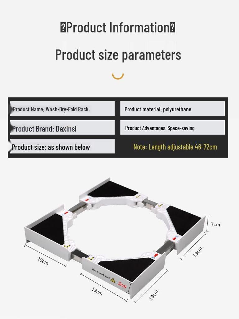 Регулируемая стойка для штабелирования сушилок из нержавеющей стали для стиральных машин - Экономия места