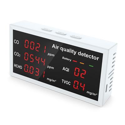 Датчик качества воздуха в помещении Монитор качества воздуха CO2 HCHO TVOC Многофункциональный газоанализатор Реальное время Держатель данных