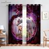 Cartoon Cute Unicorn Windows Curtains for Living Room Child Bedroom Window Treatment Blinds Kitchen Curtains