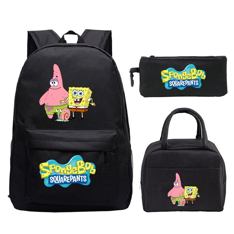 Campus Trend Leisure Children'S Animation Backpack Lightweight Large Capacity Primary And Secondary School Student School Bag Set