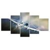 5Pcs Helicopter Airplane War Decor 5 Pieces Canvas Paintings Wall Poster HD Print Home Decor Room Decor Modern Pictures Art