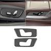 2pcs Car Seat Adjust Frame Cover Sticker Carbon Fiber Trim Auto Interior Accessories For BMW G30 5 Series 2018-
