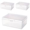 Gyeongi Store Translucent Plastic Photo Box Case, 3 Pieces