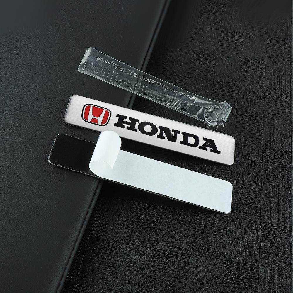dncr6 1/2Pcs Aluminum Badge Car Body Fender Decoration Trunk Side Window Sticker For Honda Fit Civic CRV City Jazz Accord CR-Z VTEC