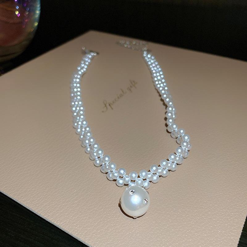 Элегантное двухслойное жемчужное колье-чокер - Высококлассный винтажный дизайн для женщин