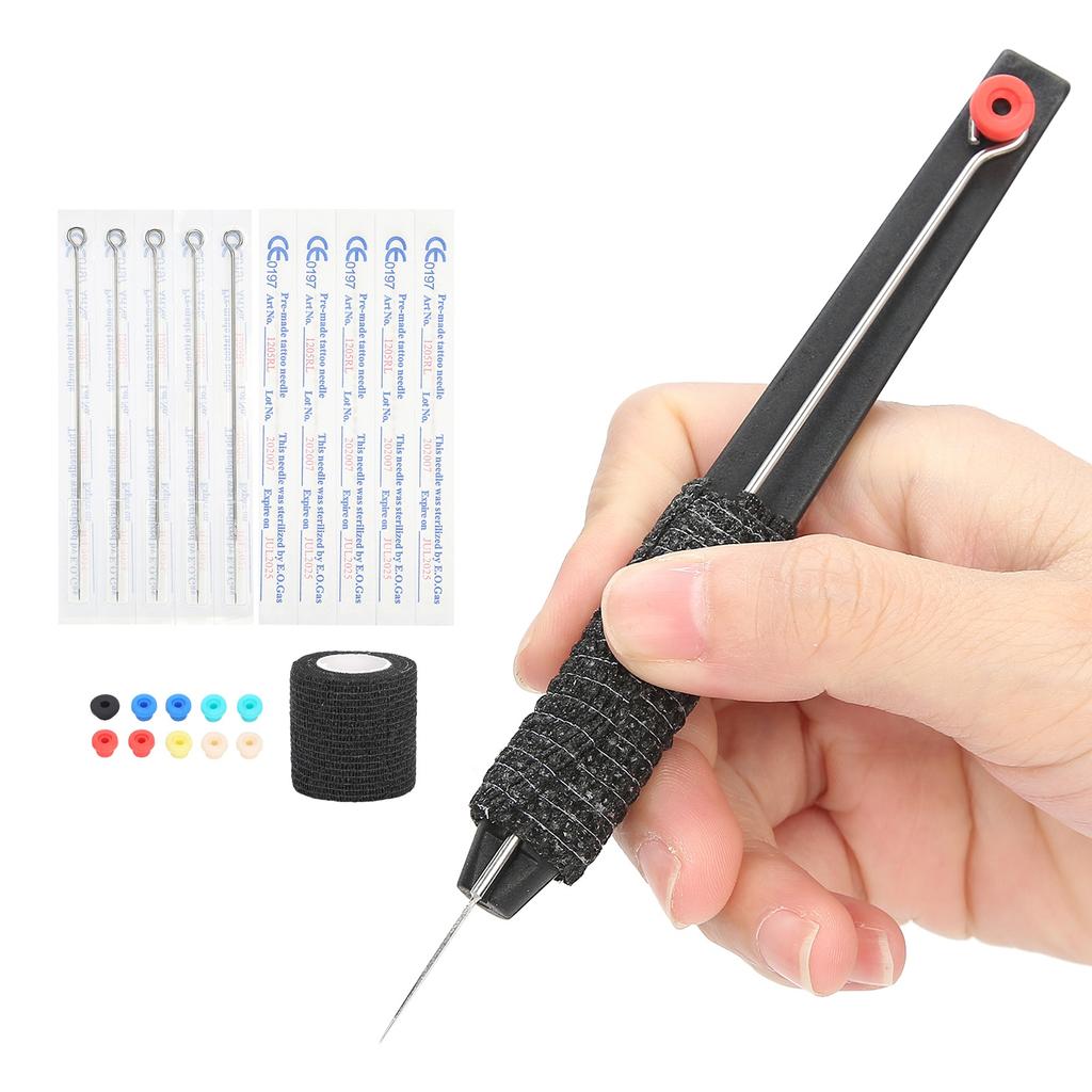 Hand Tattoo Pen Stainless Steel Tattoo Needle Bandage Grommet Tattoo Tool Kit Accessory Aiguille De