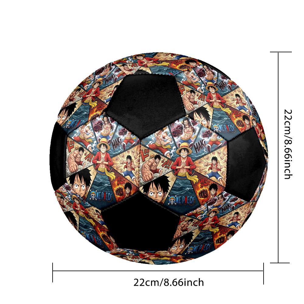 1pc One Piece Football Soccer Ball Size 5 Indoor Soccer Ball Fashion Colorful Backyard Game -Great For Sports Fans Gift HE72