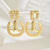 Fashionable Commuter European and American Style , Shoe Shape, Niche Design, Versatile and High-end Earrings