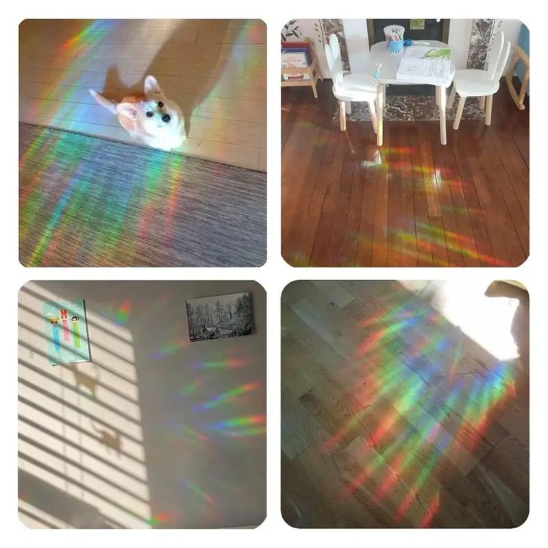 Один набор звезд и лун, птиц, ловцов солнца из ПВХ, статические наклейки на стекло, ослепляющие радужную призму, статические наклейки на окна