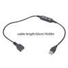 50cm Adjustable Timer Switching USB Cable Cord 1 To 30 Minutes Auto Countdown Shutoff For LED Lights, Fan, Kitchen
