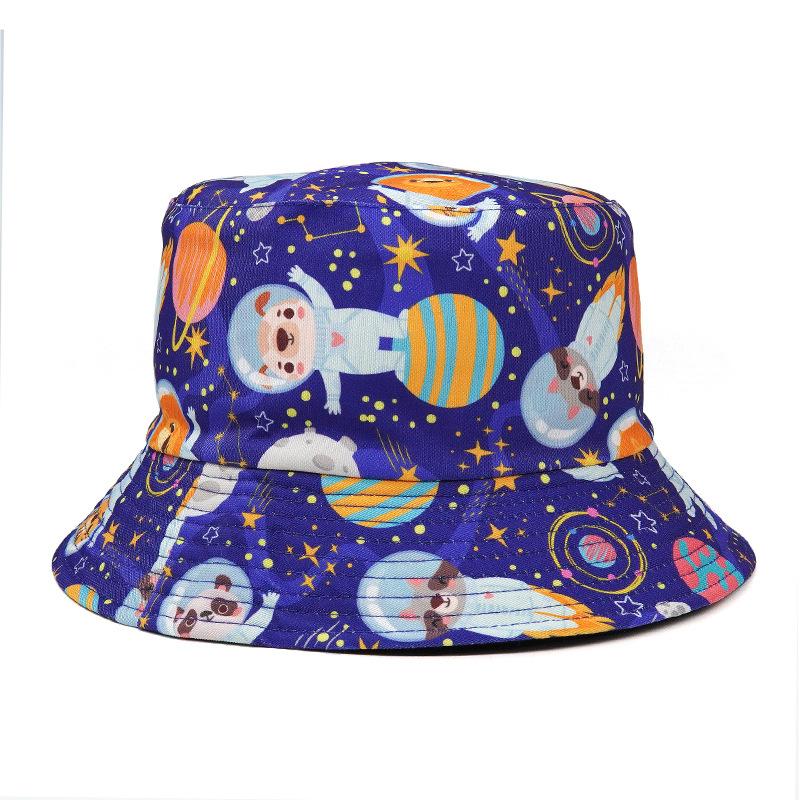 New Arrival Summer Sun Protect Woman Man Unisex Reversible Printed Cactus Bucket Hat