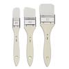 Spalters - Flat Brushes - 3 Shapes and Sizes - Gesso - Varnish - White Nylon Fibers - Pébéo