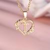 1 шт. золотого цвета 26 английских букв сердце ожерелье цветок кулон обручальное кольцо ювелирные изделия подарок на день Святого Валентина