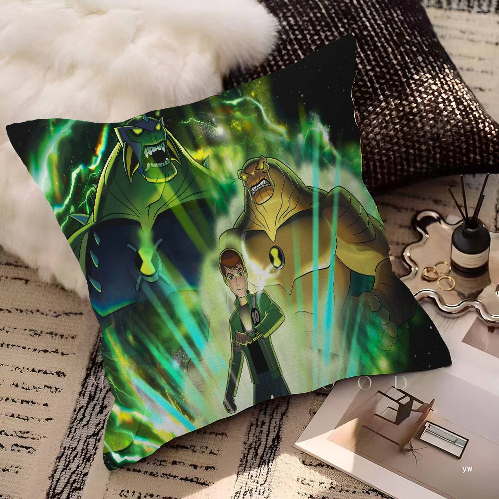 B-Ben 10 Classic Animation Pillow Gifts Home Office Furnishings Bedroom Sofa Car Cushion Cover Case 45X45Cm