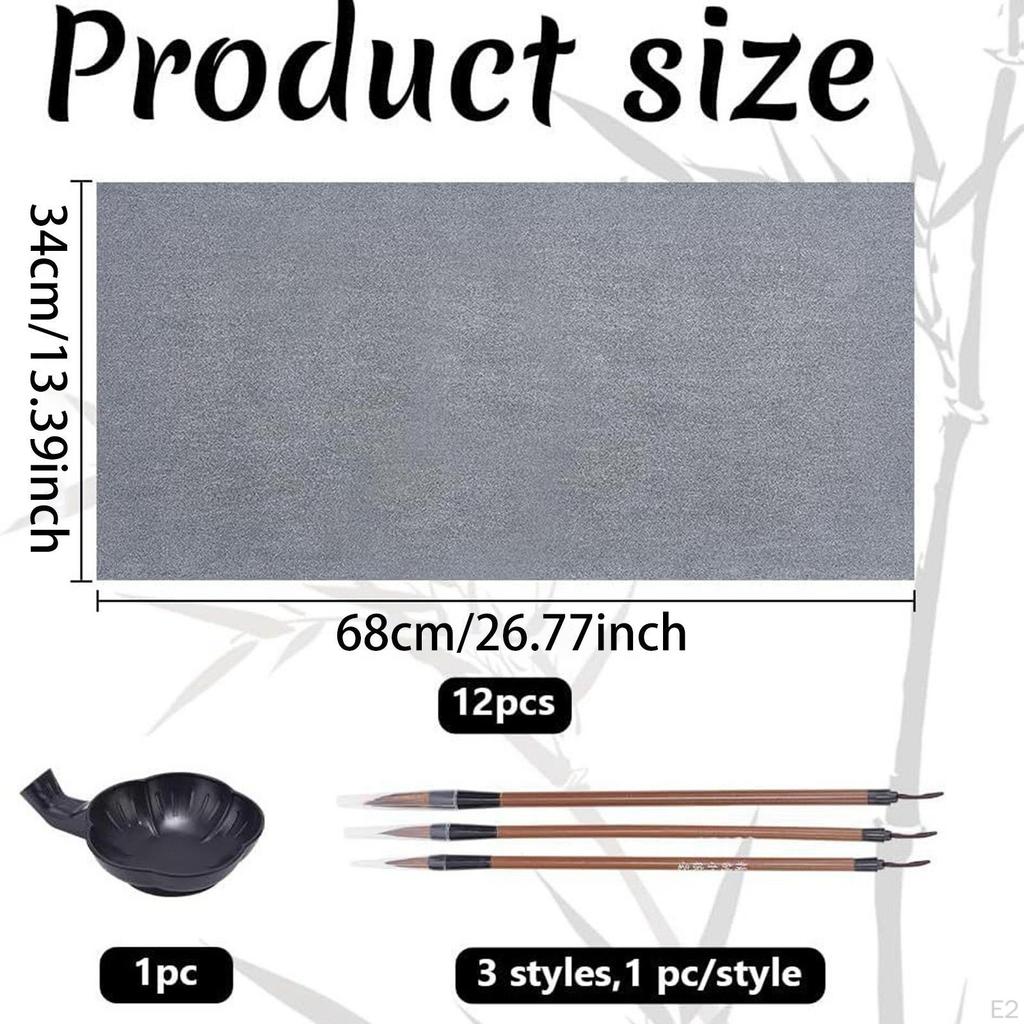 12 шт. Ткань для письма на воде, набор для китайской каллиграфии, портативный многофункциональный для практики