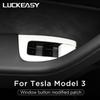Interior Auto Accessories For Tesla Model 3 Model Y 2017-2020 ABS Car Door Lock Window Lift Button Decorative Patch