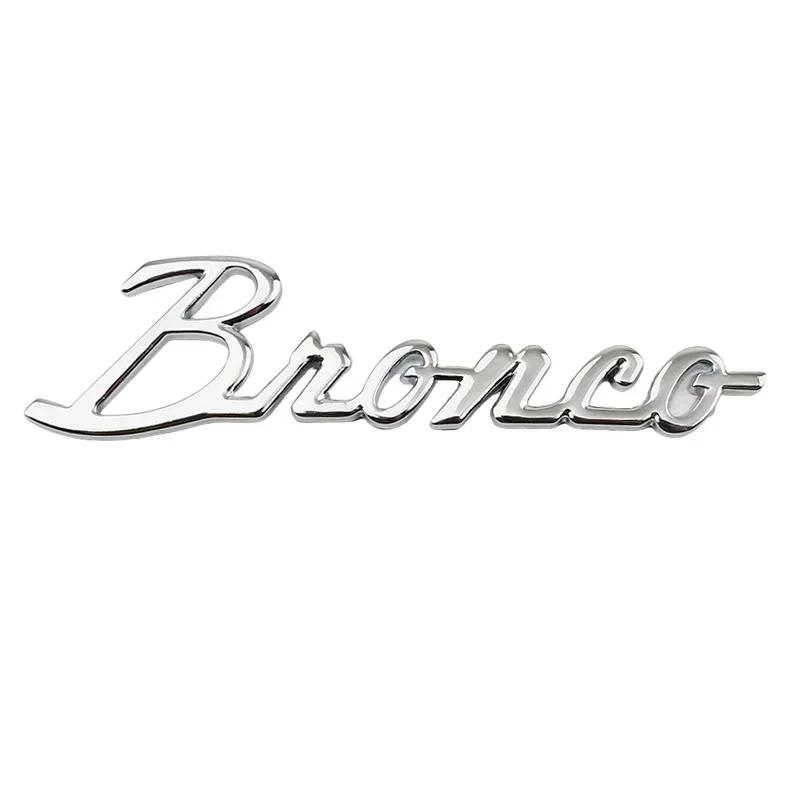 WBTI6 For Ford Bronco 2020 2021 2022 2023 Metal Fender Side Letter Badge Window Body Emblem Sticker Decoration Trim Accessory