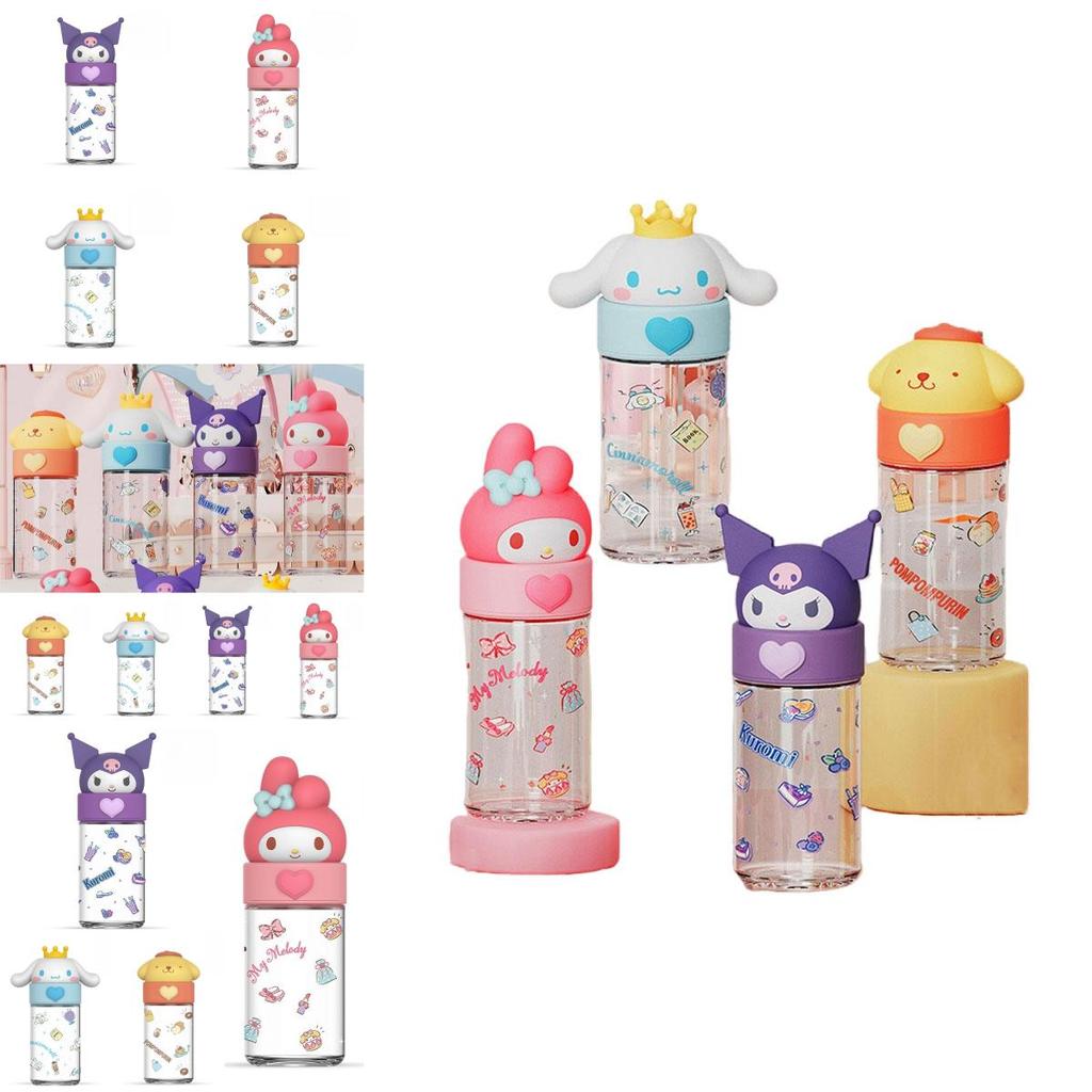 Милая стеклянная бутылка для воды Sanrio Kuromi Cinnamoroll, высококачественная кружка с мультяшной тематикой