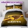 football Logo Pattern Bedding Quilt Set Quilt Cover Pillowcase Home Decoration Birthday Gift (1*duvet cover+ 2*pillowcase, without core)