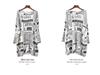 Autumn Plus Size Women's Newspaper Print Loose Knit Sweater