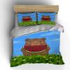 Capybara Watermelon Picnic Bedding Duvet Cover Set Duvet Cover Pillowcases  (1*Duvet Cover 2*Pillowcases, without duvet insert)