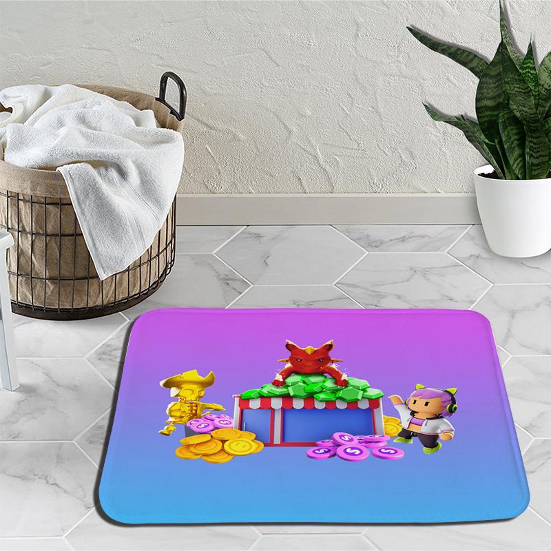 Ковер с героями мультфильмов Stumble Guys, ковер для игр, украшение для спальни, коврик для йоги, аниме, уличный ковер, нескользящий ковер, подарок на день рождения