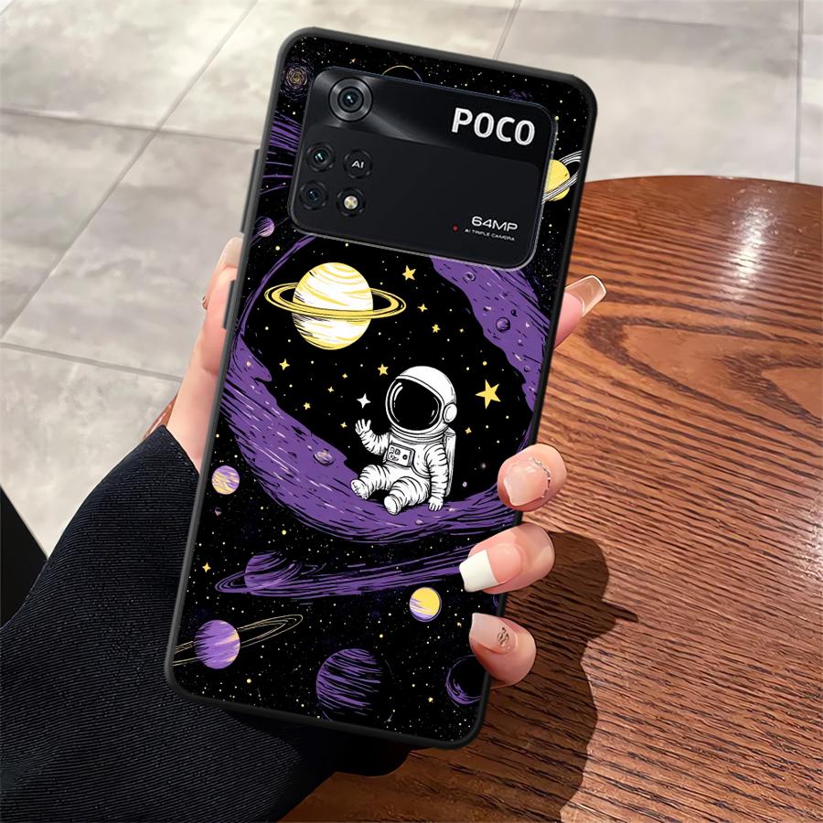 Чехол для Xiaomi Poco F8 C50 C61 M5 C75 F3 M3 M4 M7 F1 C71 X3 X4 X5 X7 Pro Funda Чехол для телефона Мультяшный Астронавт