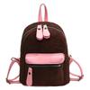Bag 2025 new fashion travel women's bag small bag retro small backpack niche contrasting color suede backpack