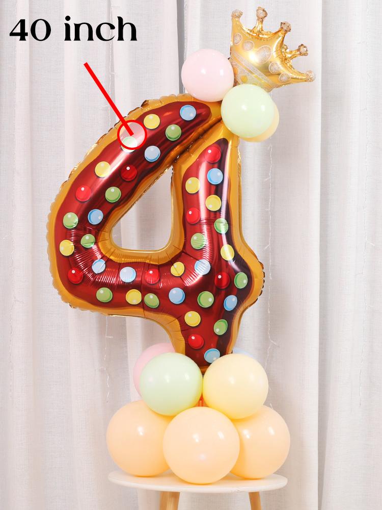 Sweet Donut Ice Cream Cake Foil Balloons Love Helium Balloon Baby Shower Birthday Party Decoration Kids Toy Digital Figure Globo