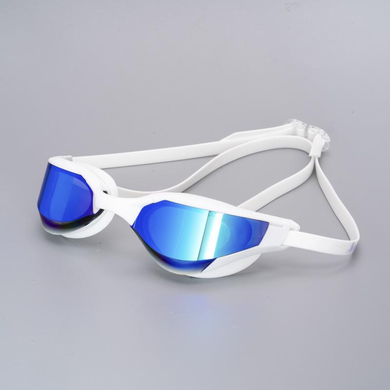 Adult Anti-Fog HD Swimming Goggles - Professional Racing & Training, Comfortable Silicone, Waterproof, Electroplated Lenses.