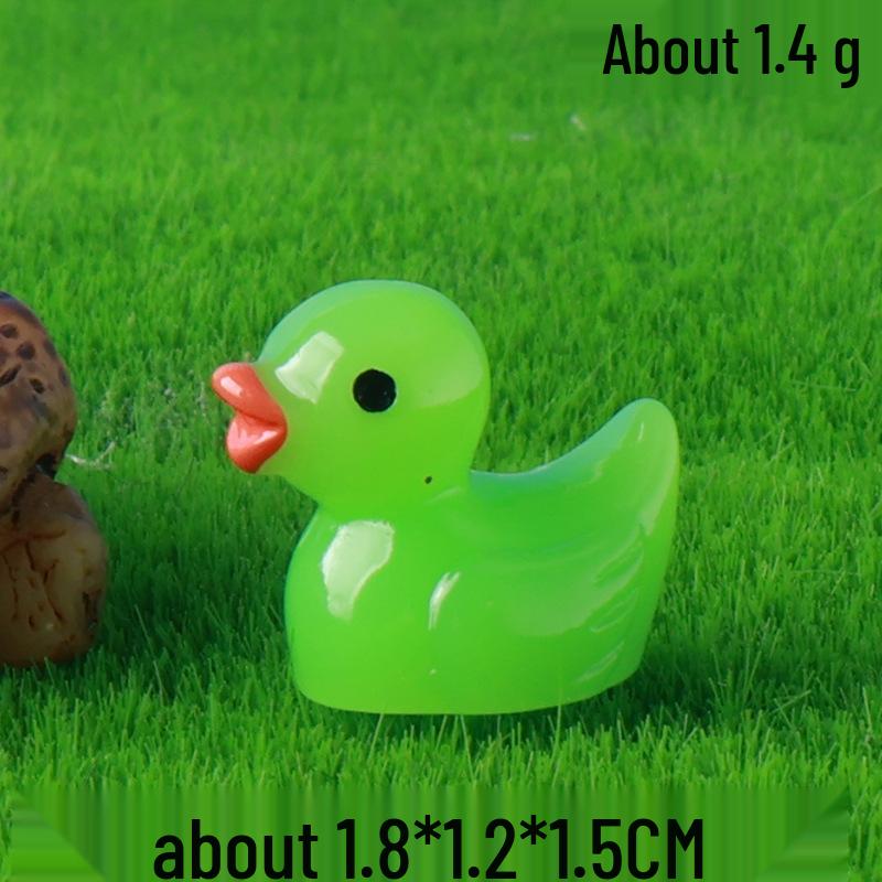 Желтый утенок смоляная фигурка для украшения микроландшафта