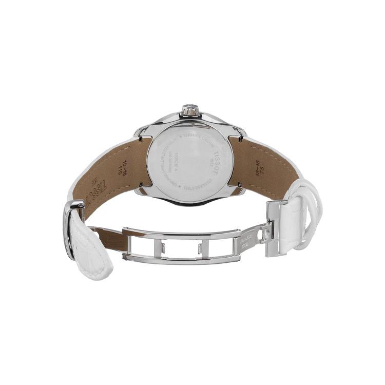 Tissot T Touch II Кварцевые Мужские Часы Часы 43,3 мм Белый Циферблат Титановый Корпус Кожаный Ремешок T047.220.46.016.00