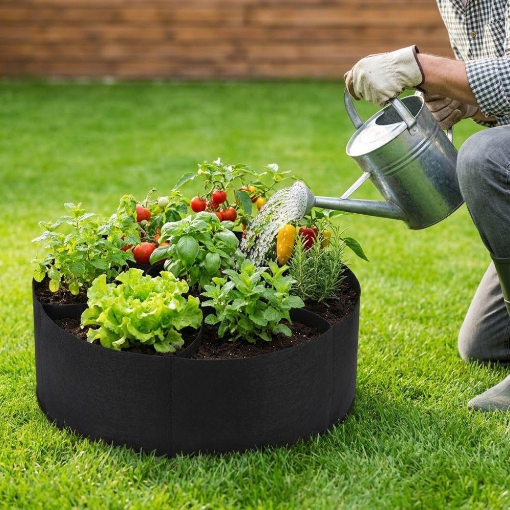Circular Raised Garden Bed 7 Grids Divided Planter Planting Container  Indoor Outdoor Gardening