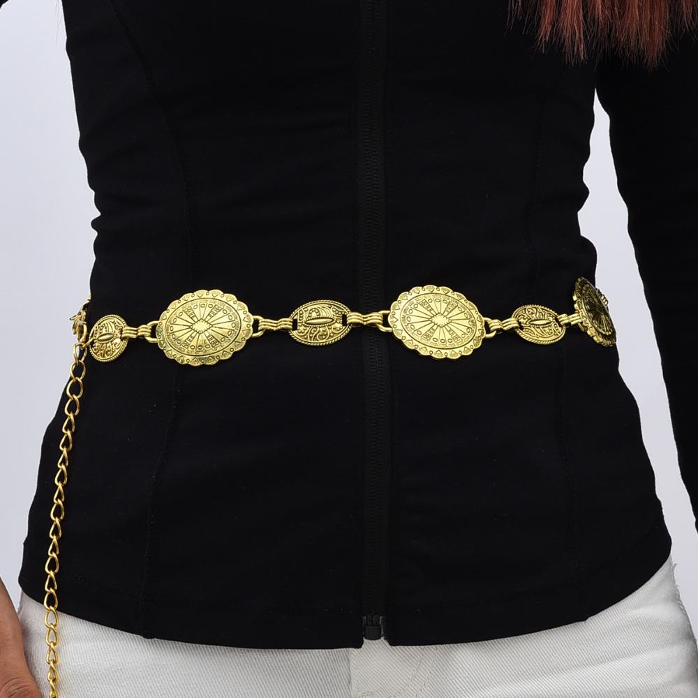 Belly Chain Bohemian Waist Chains Oval Tassel Body Chain Fashion Dress Belt Chains  Women