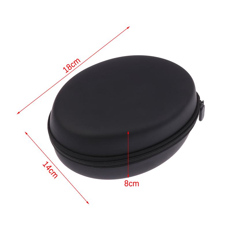 1 Piece Large Capacity Handheld Earphone Container Travel Supplies Black Headphone Carrying Case Shockproof Headset Pouch