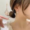 1 пара женских серег, стильные элегантные ретро серьги цвета шампанского, милые темпераментные серьги для повседневной жизни