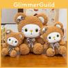 Little Bowknot Bear Cat Cartoon Plush Toys Soft Fill Doll Children Gift Birthday