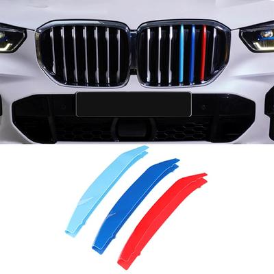 3 шт., накладки на переднюю решетку автомобиля, полоски для BMW G05 X5 серии M Performance, 3D M наклейки, спортивные M Стайлинг, внешнее украшение