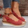 Summer Women's Peep Toe Wedge Sandals New Retro Paltform Casual Sandals for Women Outdoor Beach Shoes Ladies Heeled Sandalias
