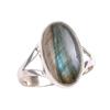 Ювелирное кольцо из стерлингового серебра 925 пробы с натуральным лабрадоритом, размер 8 Q8P79