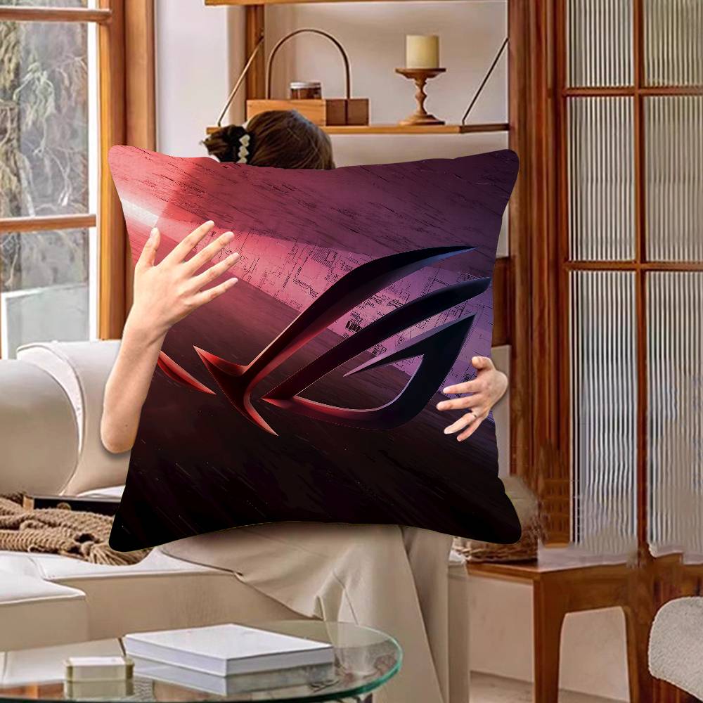 A-ASUS ROG Republic Of Gamers Логотип Подушка Аниме Подушка Подушка для изголовья дивана Наволочка Чехол для подушки 45x45 см Мода