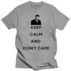 Keep Calm Dont Care T Shirt Ron Swanson Parks Recreation Funny Tv White Grey Tshirt Unisex New