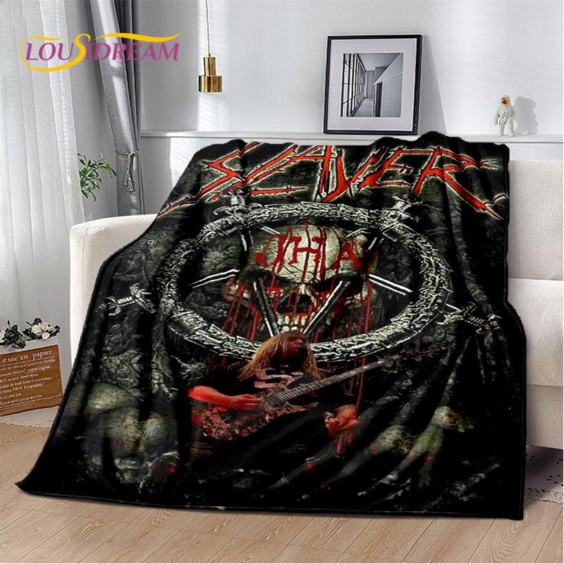 Мягкое плюшевое одеяло Slayer Heavy Metal Band, фланелевое одеяло, одеяло для гостиной, спальни, кровати, дивана, чехол для пикника, теплое детское одеяло