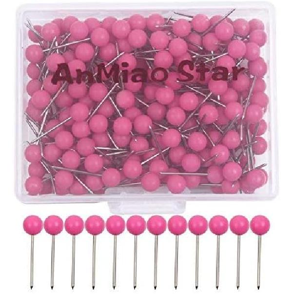 200Pcs 1/8 Inch Map Tacks (Purple)