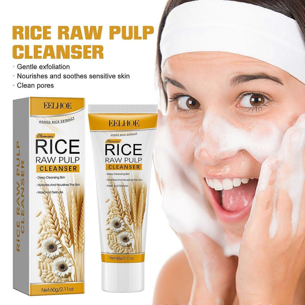 Rice Extract Facial Cleanser Gently Cleanses Pores And Nourishes Delicate Skin. Foamy Cleanser less